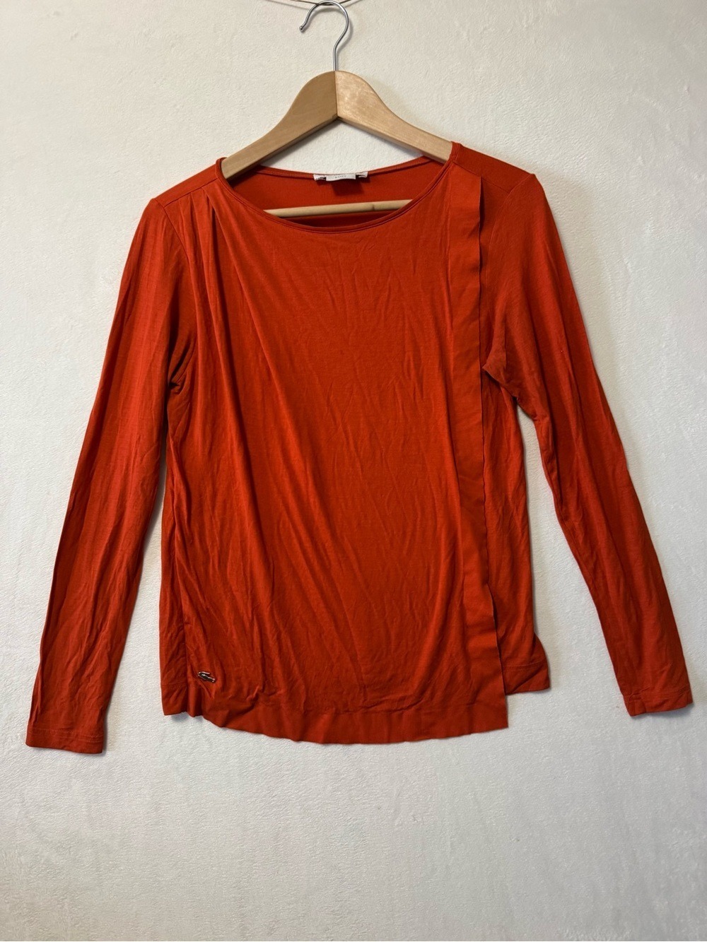 Lacoste Women's Long Sleeve Top in Rust Orange